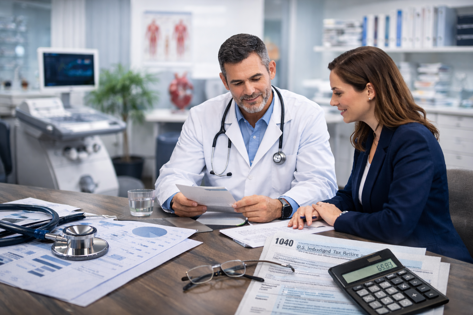 Medical professional office with equipment
